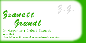 zsanett grundl business card